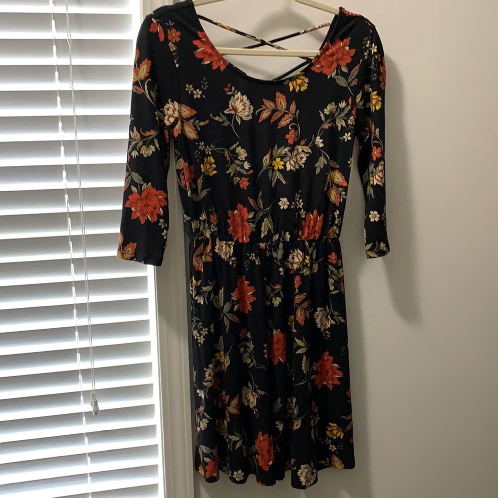 French Grey 3/4 sleeve dress Sz XS